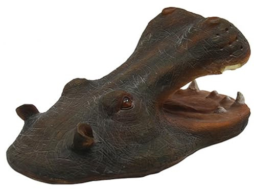 BEAHING Hippo -Dekor, Teich schwimmender Nilpferde Kopf 10.2 '' Entenschreckmittel für Pools lebensee Nilpferde, gefälschter Hippo Pool Float Animal Ornament für Teichdekoration