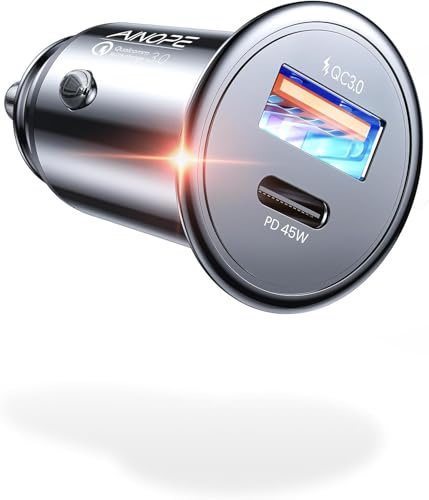 AINOPE 67.5W Volllast Zigarettenanzünder USB C [99% Unsichtbar], 12V USB Adapter Auto Ladegerät USB C [PD45W & QC3.0] Kfz Ladegerät für Galaxy S25 Ultra, iPhone 17 Pro Max Air, Xiaomi 15, iPad