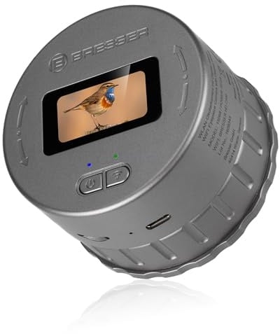 Bresser WLAN-Okularkamera mit 2K Video & Display für Teleskop Fernglas Mikroskop Spektiv Ø30–65 mm