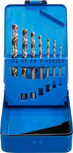 BGS 9580 | HSS-Spiralbohrer-Satz | 7-tlg. | Kernlochmaße | 2,5 - 10,2 mm | inkl. Kassette