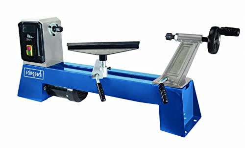 Scheppach DM500T Drechselbank Drechselmaschine Drehbank Drehtischmaschine | 400W Leistung | 4 Stufen von 800–2600 min-1 | Werkstücke max. 500mm Länge / 350mm Ø | M18-Gewinde inkl. 4-Zack-Körnerspitze