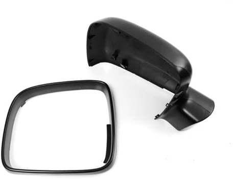 Aussenspiegel Abdeckung Spiegelkappe mit Rahmen links Gehäuse schwarz passend für T5 bis 2009 für Caddy 2004-2015 by HZ-DESIGN