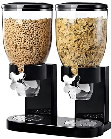 FARYODI Cereal Dispenser Countertop 2L, Lebensmittelspender aus Kunststoff,Cereal Dispenser & Cornflakes Spender, Ideal Für Süßigkeiten, Frischhaltedosen (2)