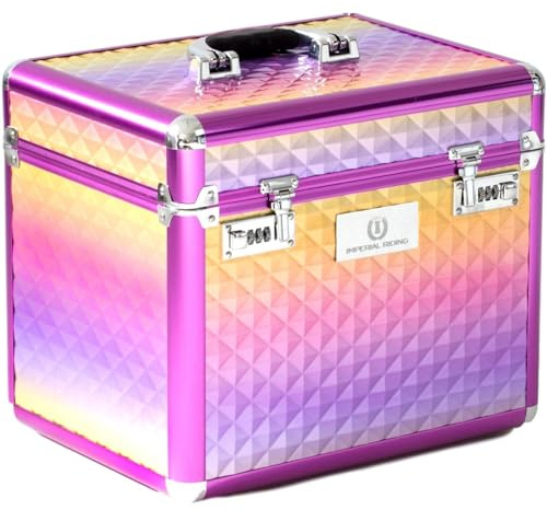 RL24 - Putzbox IRHShiny Imperial Riding – Putzkoffer für Pferde ohne Inhalt – Putzkasten mit Schloss, Teilwänden & Spiegel im Deckel – Putzkiste in Unicorn – 38 x 28 x 32 cm