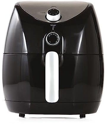 Tower T17021 Heißluftfritteuse für die Ganze Familie mit Schneller Luftzirkulation - 60-Minuten-Timer - Airfryer 4,3L 1500W - Schwarz
