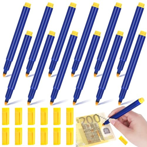 12 Stück Geldscheinprüfer Stift,Geldprüfstift,Falschgeld Prüfer Stift | Geldscheinprüfer, Gefälschte Stift Geld, Stift Prüfer