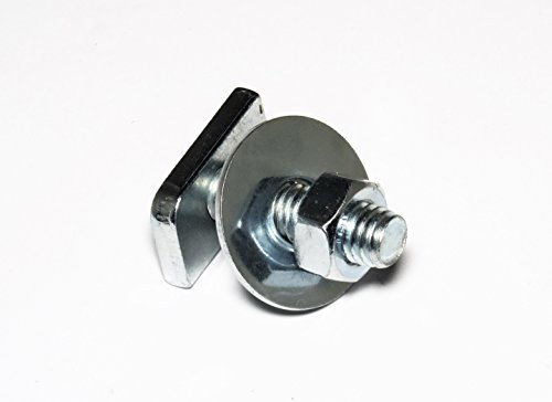 rohrfix-24 10 Stück Hammerkopfschrauben M8x30mm für C-Profile 27x18, Silber, verzinkt