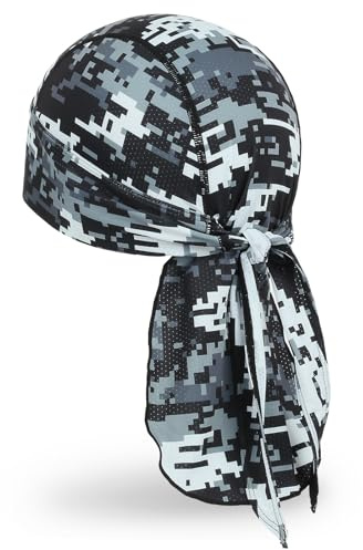 MELASA Kühlende Bandana Cap, Absorbiert Schweiß Kopftuch Unterhelm Herren | Atmungsaktive Laufmütze, die Schweiß aufsaugt und schnell trocknet für Sport, Arbeit, heiße Tage und Radfahren Unisex
