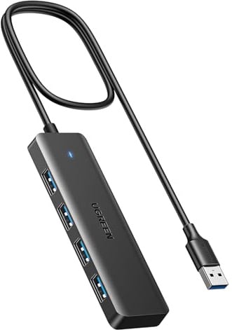 UGREEN 4-Port USB 3.0 Hub Verteiler 5Gbps USB Mehrfachstecker Splitter für MacBook, iMac, Surface, Dell, Thinkpad, USB Stick, Mobile HDD, Desktop PC und mehr (100cm)