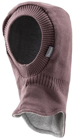 Sterntaler Wende Strickmütze - Warme Mädchen Schalmütze - Baby Schlupfmütze zum Wenden - Wintermütze aus Baumwolle - rosa, 45
