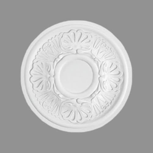 PROVISTON | Stuckrosette | Polystyrol | Durchmesser 280 mm | Weiß | Hochwertig | Stabil | Einfache Montage | Deckenrosette | Wandgestaltung