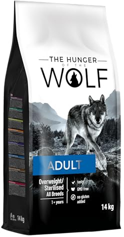 The Hunger of the Wolf Hundefutter für ausgewachsene übergewichtige oder sterilisierte Hunde aller Rassen, Trockenfutter mit Huhn Light Formula - 14 kg
