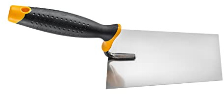 Hardy Working Tools Kelle 16 cm x 11 cm, Maurerkelle Serie 28, Putzkelle aus Edelstahl und Ergonomischer 2-Komponenten-Griff, Kellen für Putz, Gips oder Kleber und Spachtelmassen