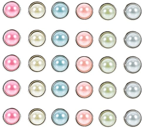 Milisten 50stücke Mini Brads Dekorative Perlen-Design-papierklemmen Für Scrapbooking Und Bastelarbeiten