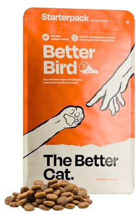 The Better Cat Super Premium Trockenfutter für Katzen | Getreidefreies Katzenfutter Trocken | Hoher Fleischanteil | Ohne Zucker | Mit Probiotika (400g, Huhn)