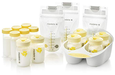Medela Muttermilchaufbewahrungs-Set, Stillbedarf und Behälter, Muttermilch-Organizer, BPA-frei