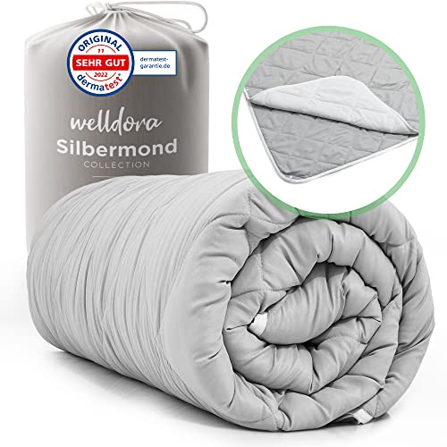 Welldora OPTICLIMA Allergiker Bettdecke 135x200 | Fachärztlich getestet & Oeko-Tex | Zweiteilige Sommerdecke & Winterdecke | 4 Jahreszeiten Bettdecken mit Druckknöpfen | Premium Duvet 135x200cm