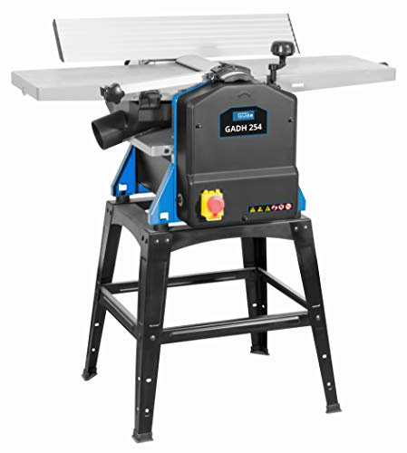 Güde Abricht- & Dickenhobel GADH 254 (1500 W, 8500 min-1 Hobelwellendrehzahl, 2 Messer, 45° max. Anschlagneigung, 6-120 mm Dickenverstellung, Hobelwellenschutz, Sicherheitsschalter, Überlastschalter)