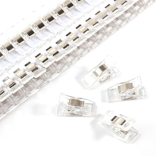Bocotoer Wonder Clips Nähklammern Stoffklammern Kunststoff Klar Farbe Pack 50 Stück