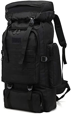 Kabxhueo Groß Rucksack 60L-80L Wanderrucksack Wasserdicht für Herren & Damen – Reiserucksack, Notfallrucksack, Trekkingrucksack für Survival, Wandern, Camping, Angel & Reise (Backpacker Rucksack)
