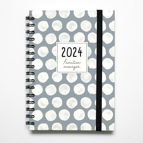 Familienplaner 2024 Buch A5 I 5 Spalten I Familienkalender 2024 Buchkalender I 1 Woche 2 Seiten I Praktischer Kalender und Familien-Manager mit Jahresübersichten, Schulferien uvm.