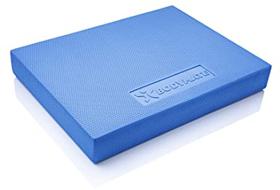 BODYMATE Balance Pad 2GO 44x33x6cm BLAU, MITTEL-HARTE Variante für Reha, Anfänger und Freizeitsportler, Verbesserung von Balance, Gleichgewicht, Koordination und Stabilität