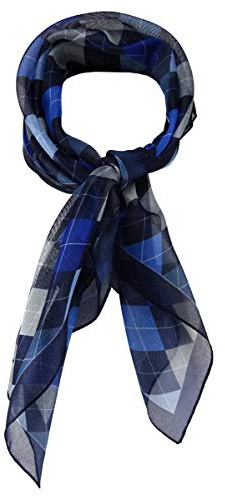 TigerTie Damen Chiffon Nickituch Halstuch gemustert - Größe 58 x 58 cm