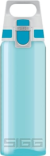 Sigg Total Color Aqua, Sport Trinkflasche, 0.6 L, Tritan, BPA frei, Aqua