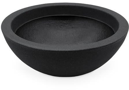 Spetebo Kunststoff Pflanzschale anthrazit - 52x20 cm - Pflanzkübel Blumenkübel Pflanztopf Blumentopf