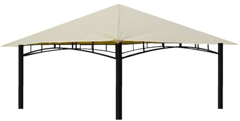 freigarten.de Ersatzdach für Pavillon 3x3 Meter Sand Antik Pavillon Wasserdicht Material: Panama PCV Soft 370g/m² extra stark Modell 3 (Beige)