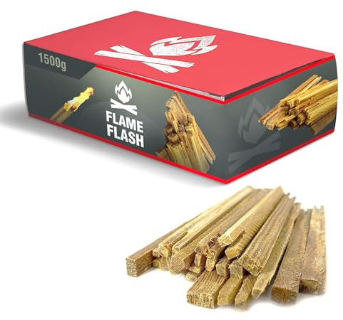 SWISSINNO Flame Flash Natur-Anzündhölzer, die natürliche Anzündhilfe für Öfen, Grills, Kamine, Lagerfeuer, 1500g