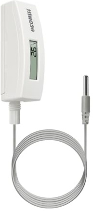 ECOWITT Pool Thermometer, digitaler wasserdichter Wassertemperatursensor mit LCD-Display, einfach zu montieren, 10-Fuß-Kabelsensor für Schwimmbäder, Whirlpools, Spas, Badewasser, Fischteiche WN34L