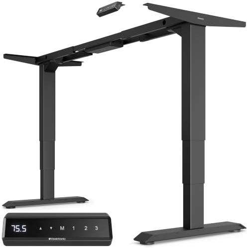 Desktronic HomePro Höhenverstellbarer Schreibtisch Gestell - Schreibtisch Höhenverstellbar Elektrisch mit Flüsterleisem Dual-Motor & Touchscreen - Hohe Tragfähigkeit - Stehtisch