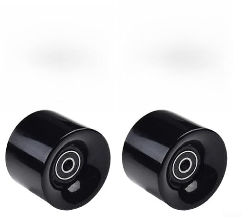 Skate-Rollen-Set, 60 x 45 mm, 78 A, mit ABEC9-Kugellagern für Longboard und Skateboards, Schwarz, 4 Stück