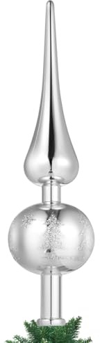 Gadpiparty Christbaumspitze Silber, Weihnachtsbaumspitze, für Zuhause BüRo Hotel Festliche Weihnachtsfeier