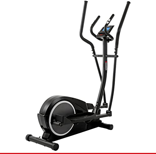 HAMMER Crosstrainer Crosstech XTR BT, Glute Shaper, Handpulssensoren, Glute Shaper, Leistungsampel, Kompatibel mit Kinomap & Zwift, Heimtrainer 21 Programme, Watt-, Fatburn- und Cardioprogramme