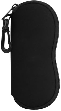 MoKo Brillenetui - [Ultra Lightweight] Neopren Reißverschluss Sonnenbrille Tasche mit Gürtelclip für Brillen, Rahmen