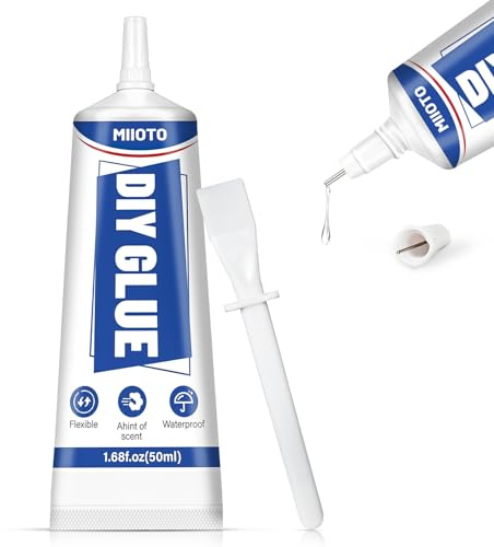 Miioto Bastelkleber Transparent, Schmucksteinkleber, Rhinestone Glue, Schmuckkleber Extra Stark Transparent, Für Edelsteinen, Perlen Hobby und Heimwerken