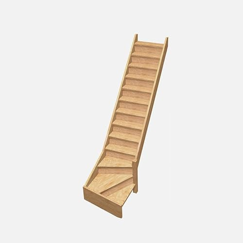 Normandie - Raumspartreppe viertelgewendelt unten links aus Holz