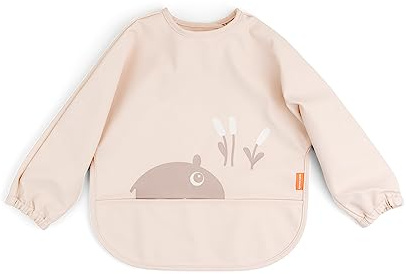 Done by Deer Baby Lätzchen mit Ärmeln - Ärmellätzchen für Baby und Kleinkind 6-18 Monate - Lange Ärmel - mit Auffangtäschchen - Zweifach Verstellbarer Verschluss - OEKO-TEX-Zertifiziert