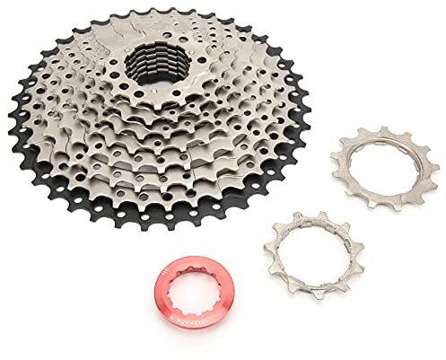 ANKROYU 10-Gang-Fahrradkassette 11 40T Freilaufritzel für Mountain Road Fahrrad Hochfester Stahl Leichter, langlebiger, verchromter schwarzer Übersetzungsverhältnis 11 13 15 18 21