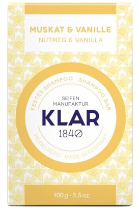 Klar Seifenmanufaktur festes Shampoo Muskat & Vanille, 100g