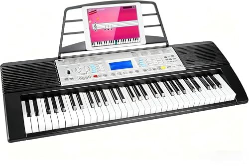 MAMIZO Klavier keyboard 61PCS Tasten, Keyboard Piano mit E piano Aufnahme- & Programmierfunktion, Digital Piano für Anfänger & Profi, E-Piano mit Lautsprechern, eingebautem Metronom und Notenständer
