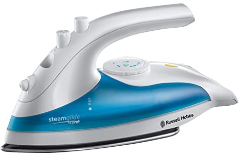 Russell Hobbs Dampfbügeleisen Reise (Leicht, kompaktes Reisebügeleisen mit Dampf, weltweite Spannungsanpassung 110-240V) Bügeleisen (Edelstahlsohle,Temperaturregler,Trocken und Sprühfunktion) 22470-56