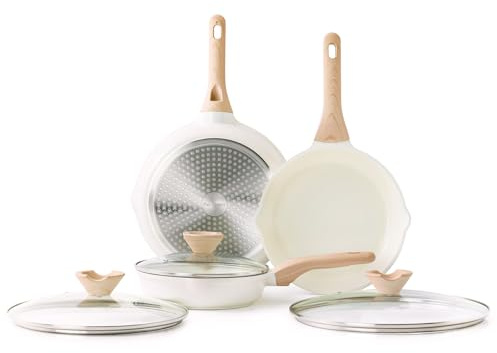 Kordisen Antihaft Keramikpfannen Set mit Deckel 20/24/28 cm, 3-teiliges Keramik Beschichtung Induktion Pfanne-Set, Gesunde Ungiftiges Kochgeschirr, Hitzebeständiger Griff, PFAS und PFOA Frei