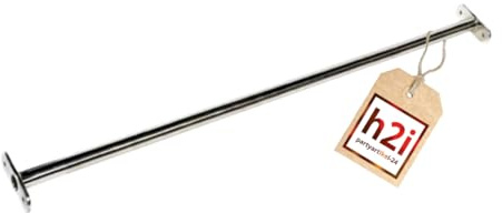 h2i Turnstange für Kinder | Länge 125 cm | Reckstange aus Edelstahl | für Garten & Kinderzimmer | Klimmzugstange Outdoor & Indoor | Stange zum Turnen in Edelstahl