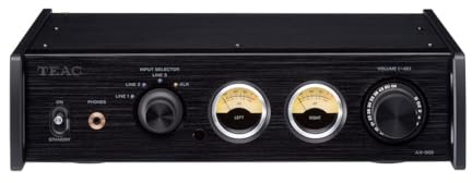 Teac AX-505-B Stereo Vollverstärker (115 Watt je Kanal, Stromsparfunktion, Kopfhörerverstärkerschaltung, Cinch-Eingang) Schwarz