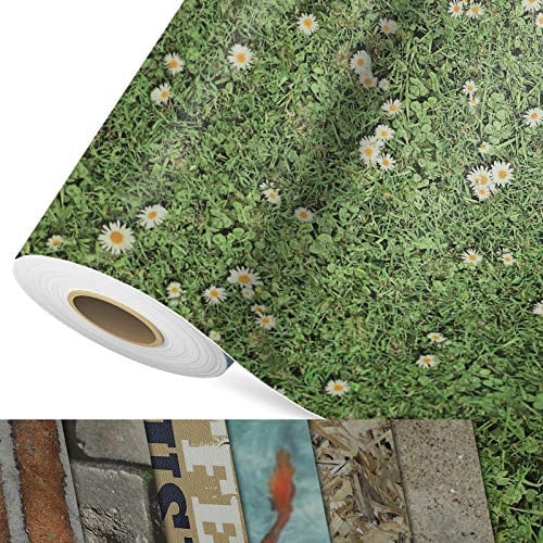 casa pura CV Bodenbelag Daisies - extra abriebfester PVC Bodenbelag (geschäumt) - Foto-Druck Blumenwiese - Oberfläche strukturiert - Meterware (200x250 cm)