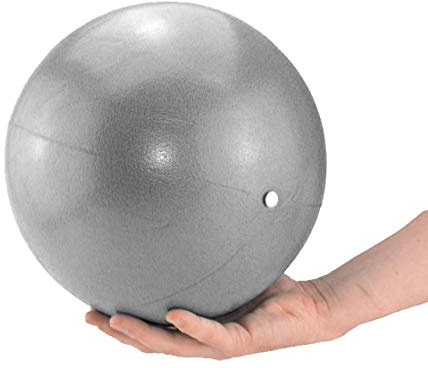 ATC Handels GmbH Gymnastika Soft Pilates & Yoga Ball – Vielseitiger Trainingsball für Balance und Stabilität – ca. 23–26 cm (Silber)