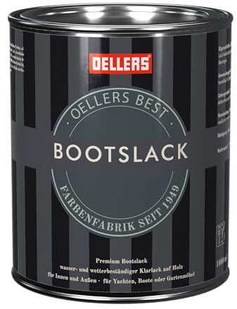 OELLERS Bootslack, 1 Liter ( ca. 10 m² ), farblos matt, auch geeignet für Yachten, Schiffe, Möbel, Treppen und Holz